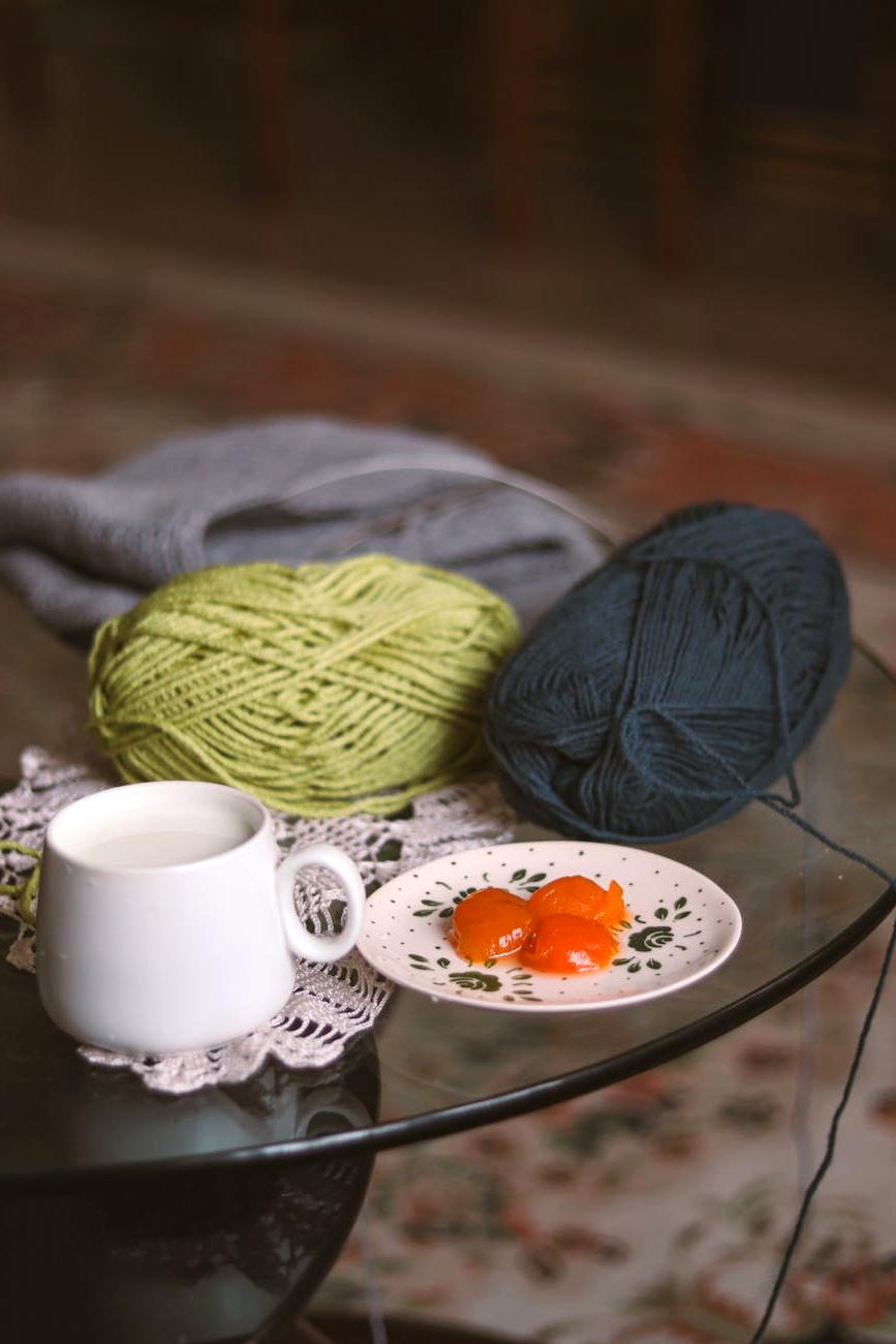 Contact us with handwritten note and knitting yarn